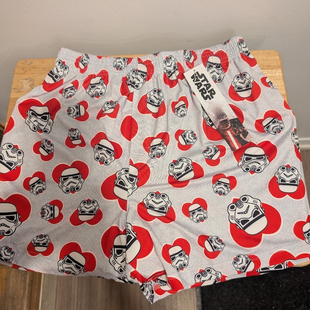Star Wars Stormtrooper Red and White Shorts / Boxer Size Mens SP